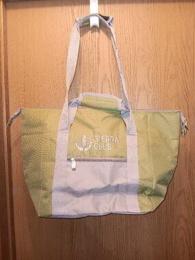 Sierra Club Olive Green and Gray Insulated Cooler Tote Bag